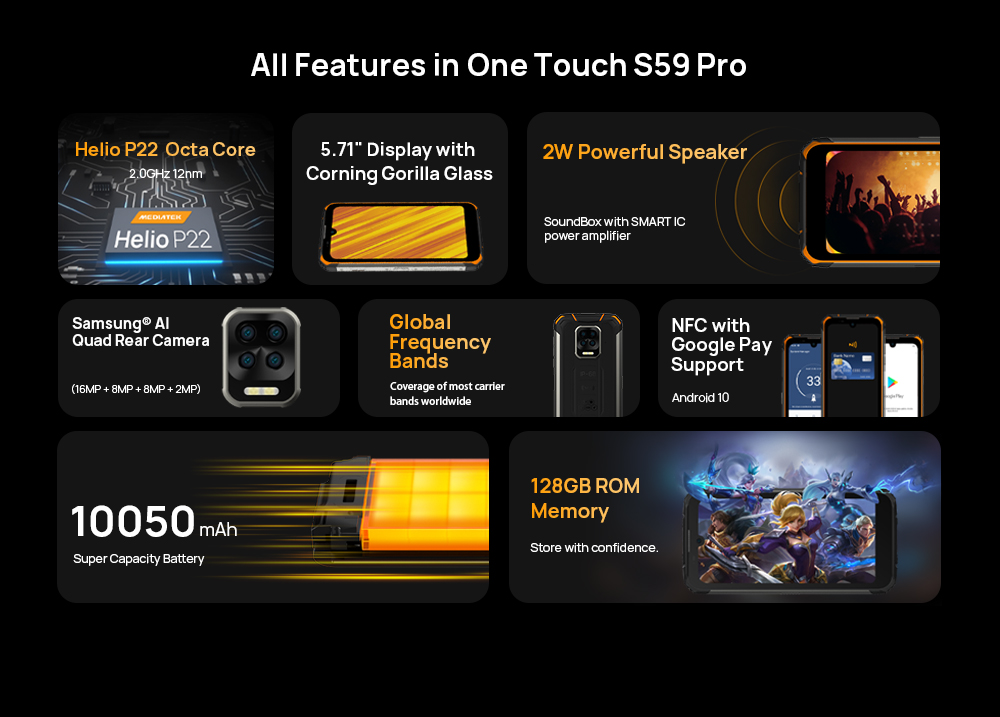 Doogee S59 pro specs for sale