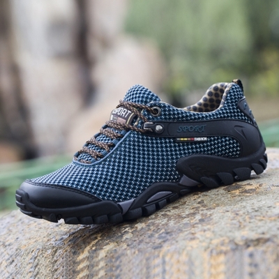 Men Outdoor Sports Shoes Mesh Breathable Hiking Shoes